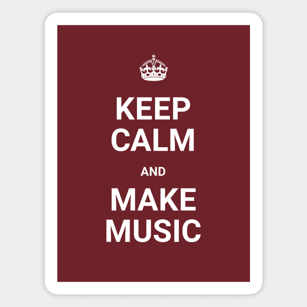 Keep Calm And Make Music - Red Magnet by ORENOB